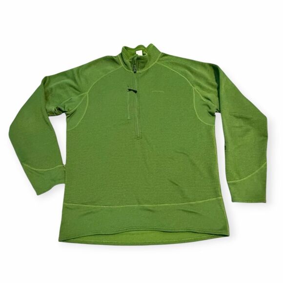 PATAGONIA Men’s Green Long Sleeve R1 Flash Pullover Size Large